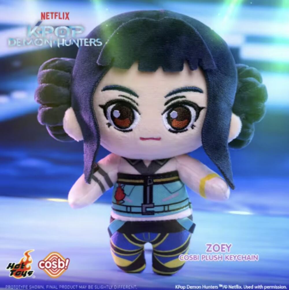 Netflix x K-Pop Demon Hunters X Cosbi Plush Keychain/Pendant/Charm - Zoey, New